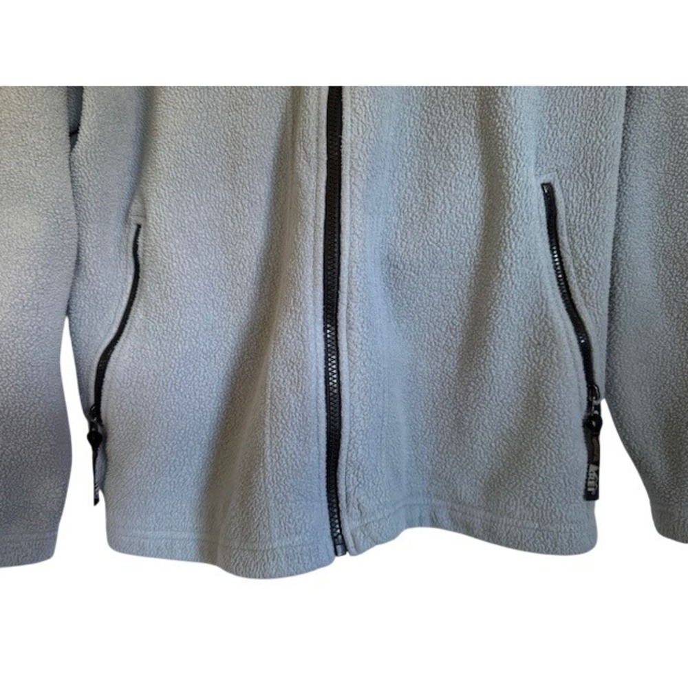 REI Womens Polartec Fleece Full Zip Jacket Outdoor Activewear Coat Blue - Medium - Picture 3 of 13